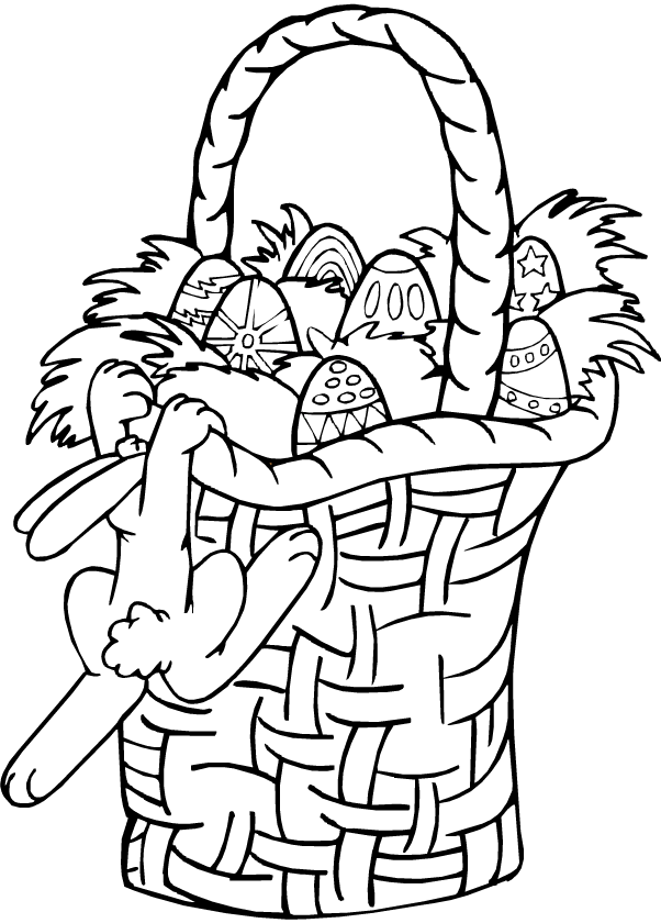 Chasse Aux Oeufs Coloriage