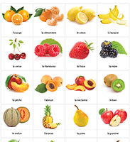 Les fruits, vocabulaire