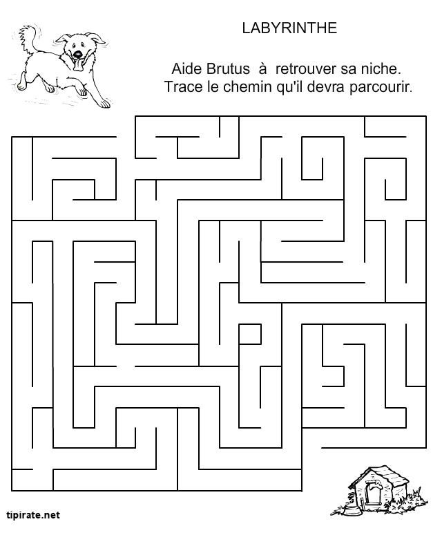 Jeu de labyrinthe gratuit à imprimer