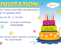 Cartes d'invitation personnalisées - Tipirate