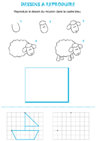 Activité à imprimer, dessiner un mouton