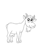 Coloriage, une chèvre