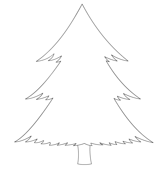 Dessin de Noël à imprimer, un sapin à décorer ou à découper