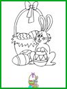 Coloriage, le lapin de Pâques
