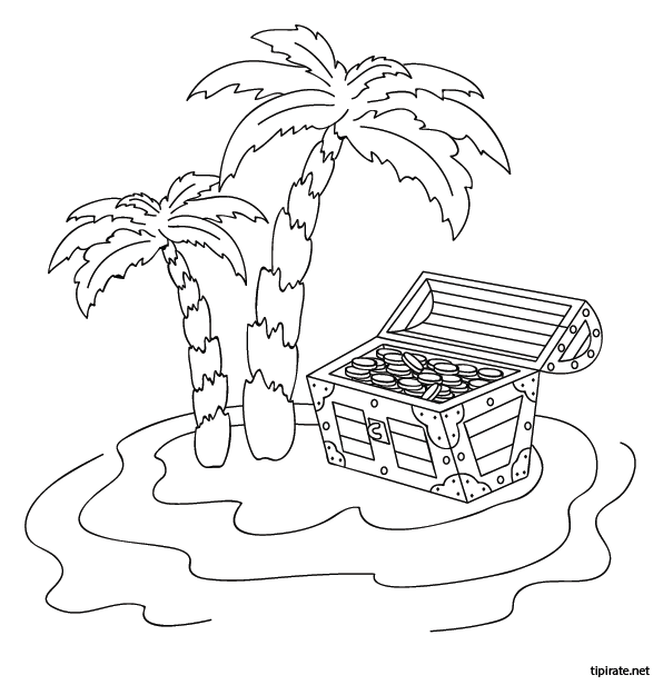 Coloriage Ile De Pirate