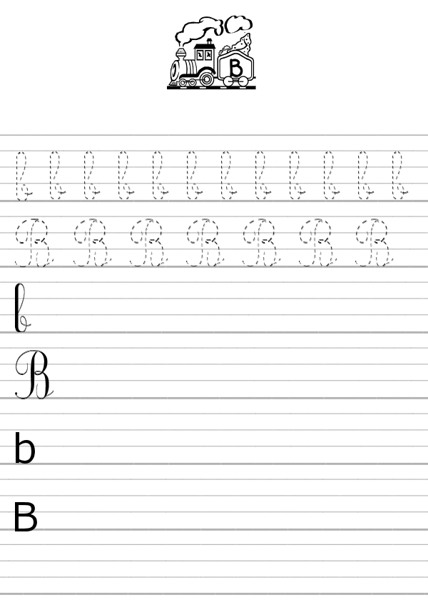 Apprendre à écrire la lettre B en majuscule et minuscule