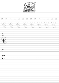 Ecrire la lettre C en majuscule et minuscule