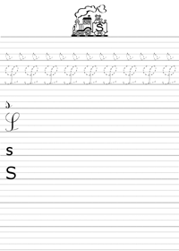 Ecrire la lettre S en majuscule et minuscule