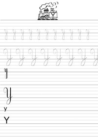 Ecrire la lettre Y en majuscule et minuscule