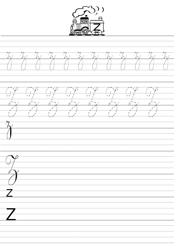 Apprendre à écrire la lettre Z en majuscule et minuscule