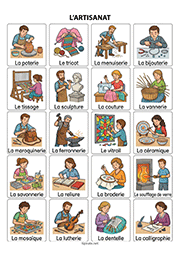 Fiche de vocabulaire sur le thème de l'artisanat à imprimer