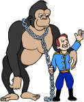 Le gorille et le dompteur