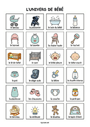 Imagier gratuit, l'univers du bébé
