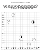 Poissons à dessiner dans un repère, CP, CE1