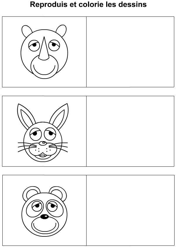 Apprendre à dessiner une tête de rhinocéros, de lapin, d'ours