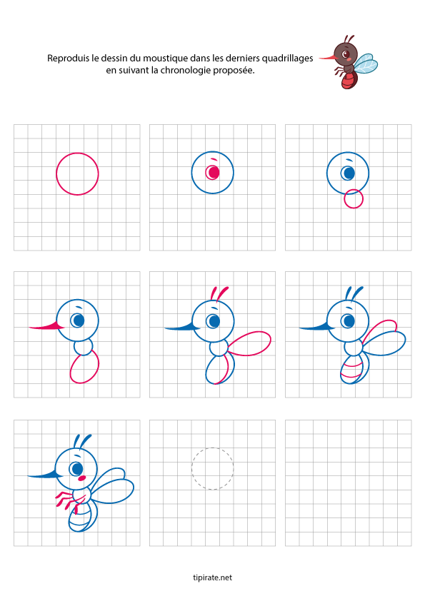 Un moustique Apprendre à dessiner un moustique
