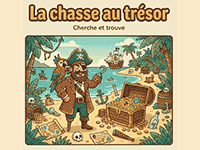 La chasse au trésor, cherche et trouve, jeu d'observation en ligne