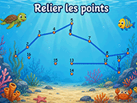 Relier les points en ligne, enfants de 4 à 7 ans