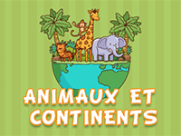 Animaux et continents, jeu en ligne
