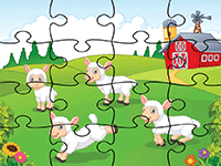 Puzzle en ligne, les animaux de la ferme