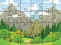 Puzzle en ligne, 24 pièces, les paysages