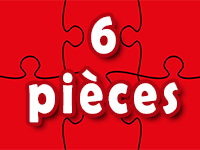 Puzzles en ligne, 6 pièces