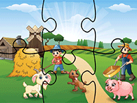 Puzzles en ligne, les animaux de la ferme