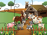 Puzzles en ligne, les animaux de la ferme