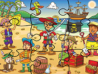 Puzzle en ligne, les pirates